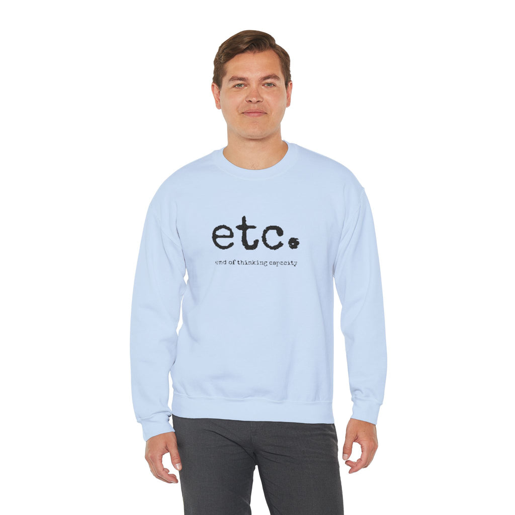 Crewneck Sweatshirt – Minimal 'etc.' Script Logo Casual Pullover
