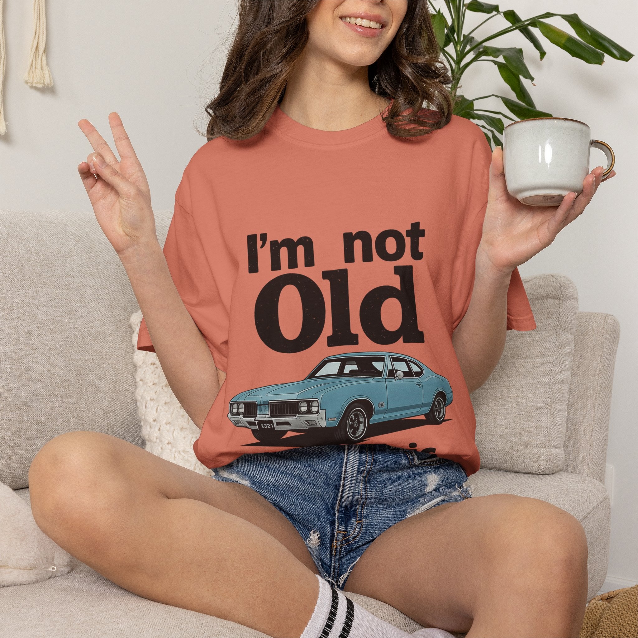 Classic Car T-Shirt — "I'm Not Old I'm Classic" Vintage Auto Tee