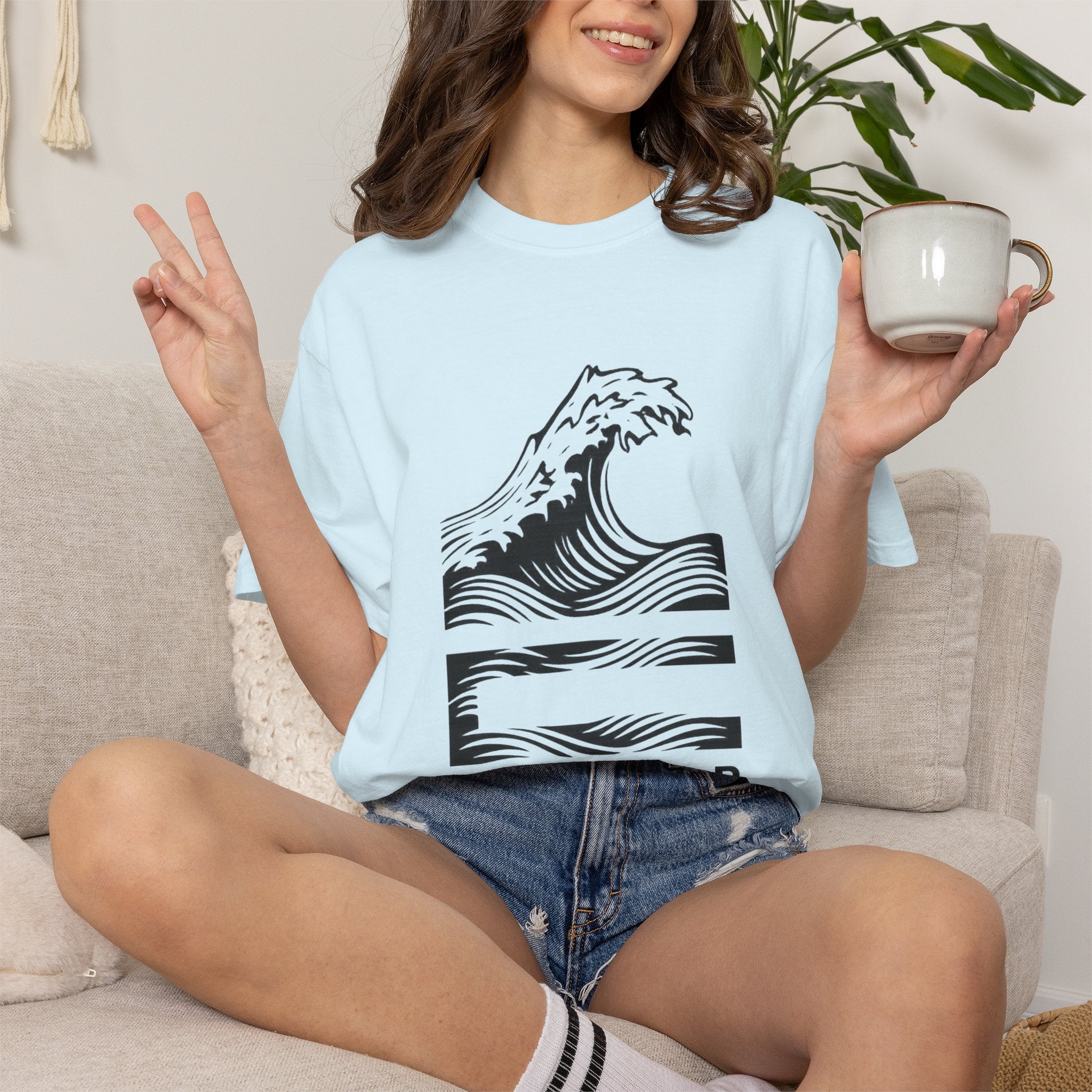 Rise Up Wave T-Shirt — Graphic Ocean Wave Tee