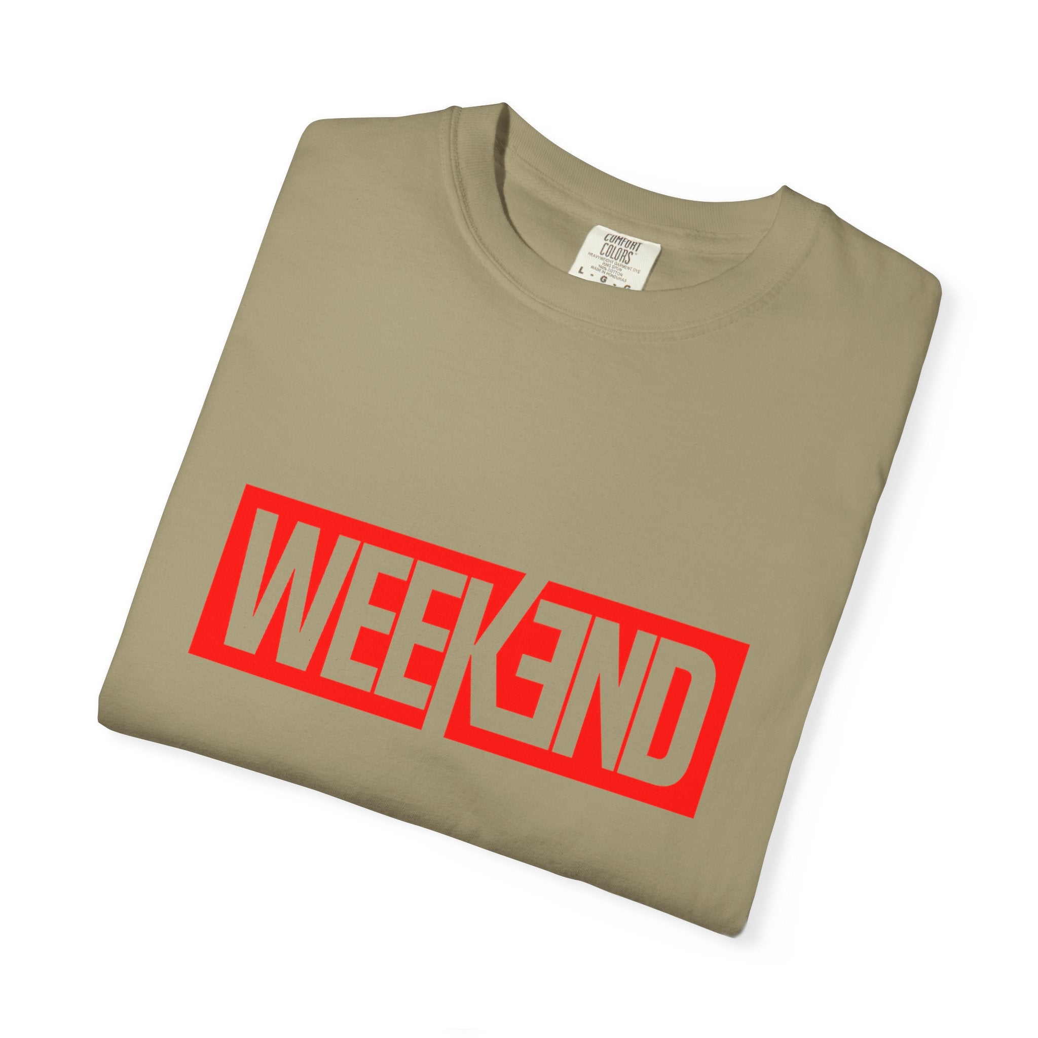 Weekend Box Logo T-Shirt — Retro Red Graphic Tee