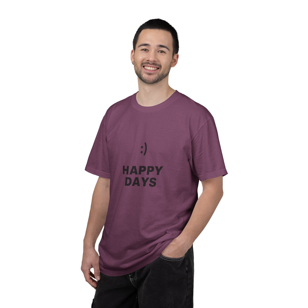 Happy Days T-Shirt — Minimal Smiley Graphic Tee