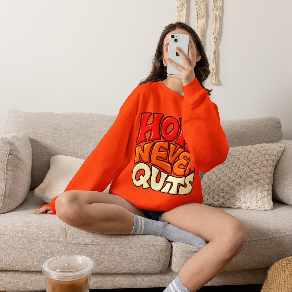 Hope Never Quits Crewneck Sweatshirt