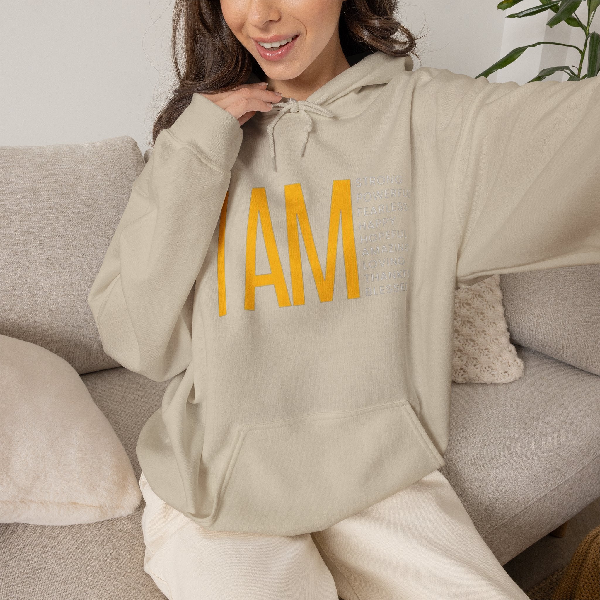 I AM Affirmation Hoodie — Inspirational Self-Love Sweatshirt