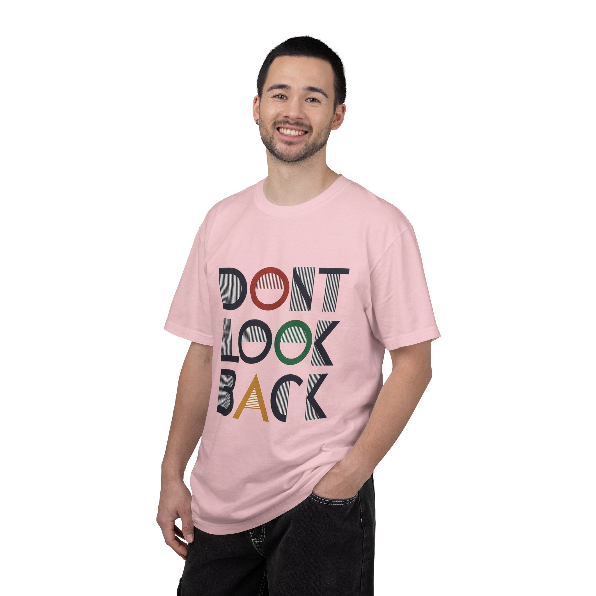 Don't Look Back T-Shirt — Retro Motivational Graphic Tee