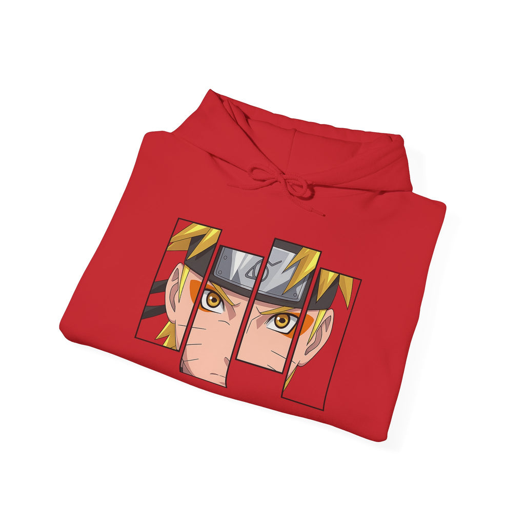 Anime Eyes Split-Panel Hoodie