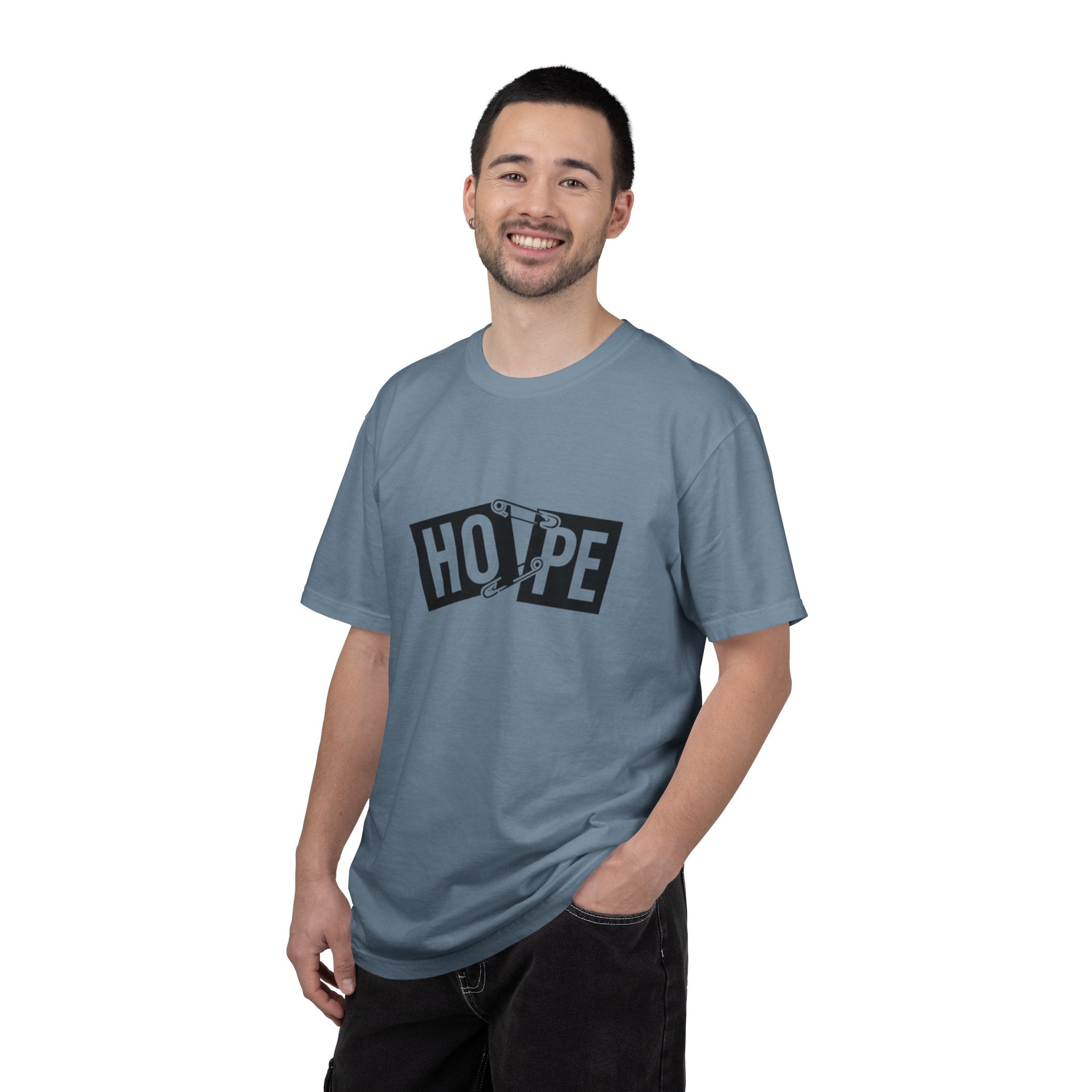 Hope Safety Pin T-Shirt — Graphic 'HOPE' Design