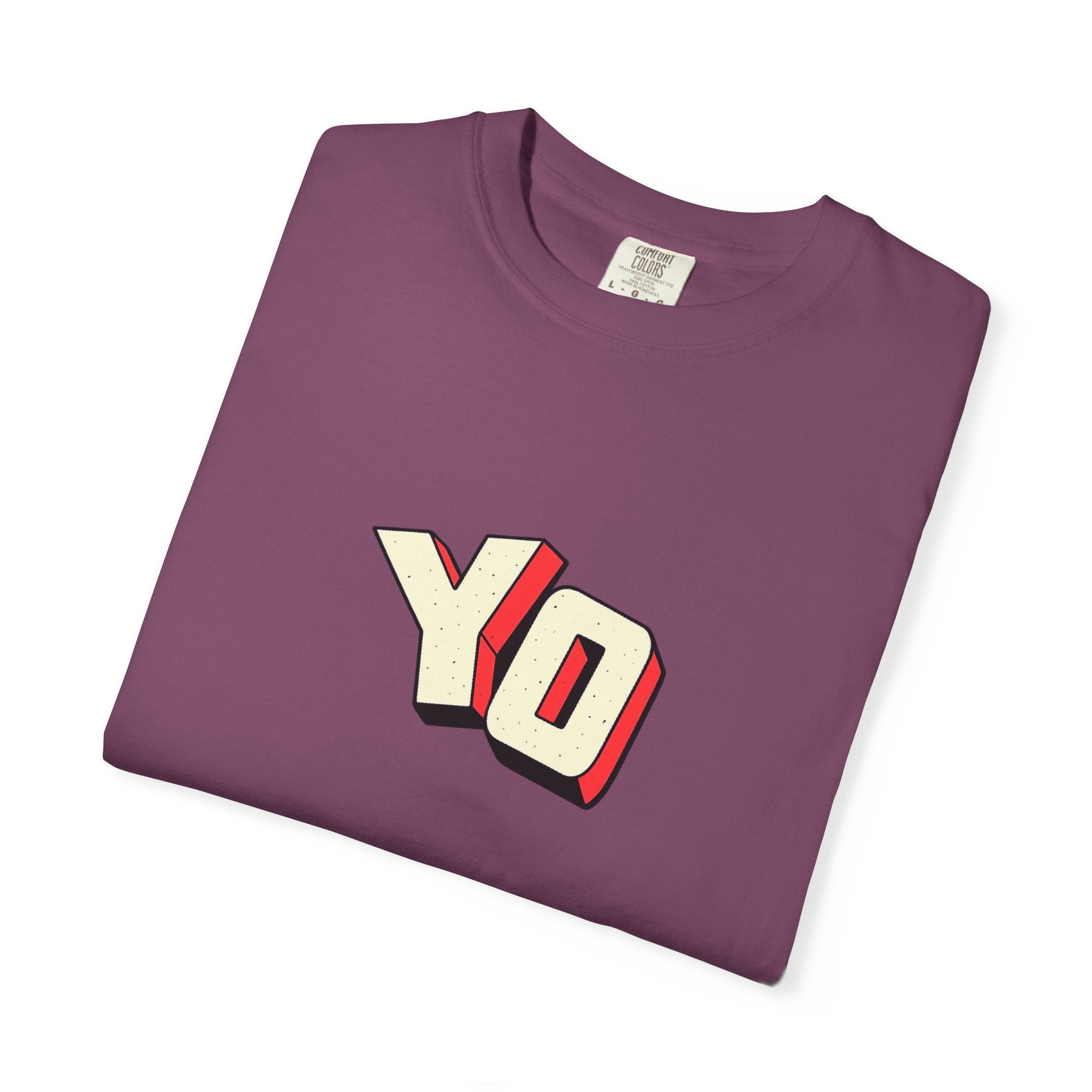 Yo Graphic T-Shirt — Retro 3D Lettering Tee