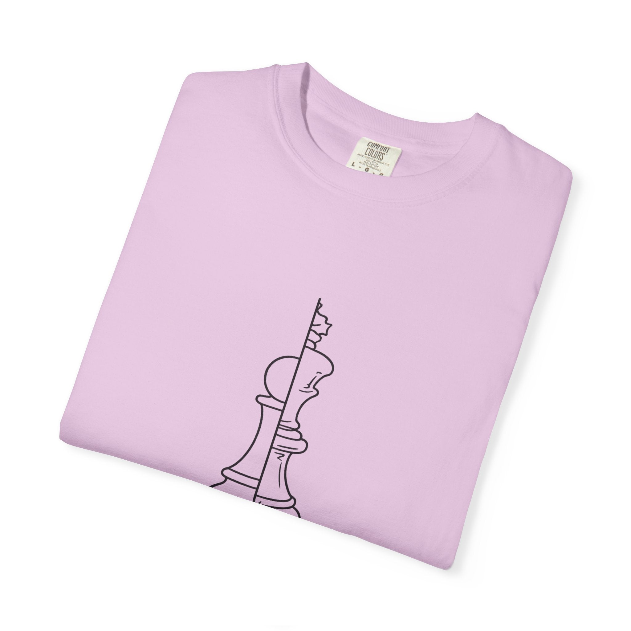 Chess Pawn to King T-Shirt — "Impassible" Minimalist Line Art Tee