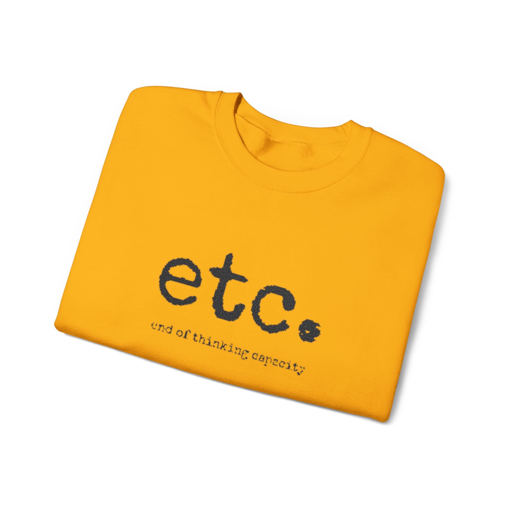 Crewneck Sweatshirt – Minimal 'etc.' Script Logo Casual Pullover