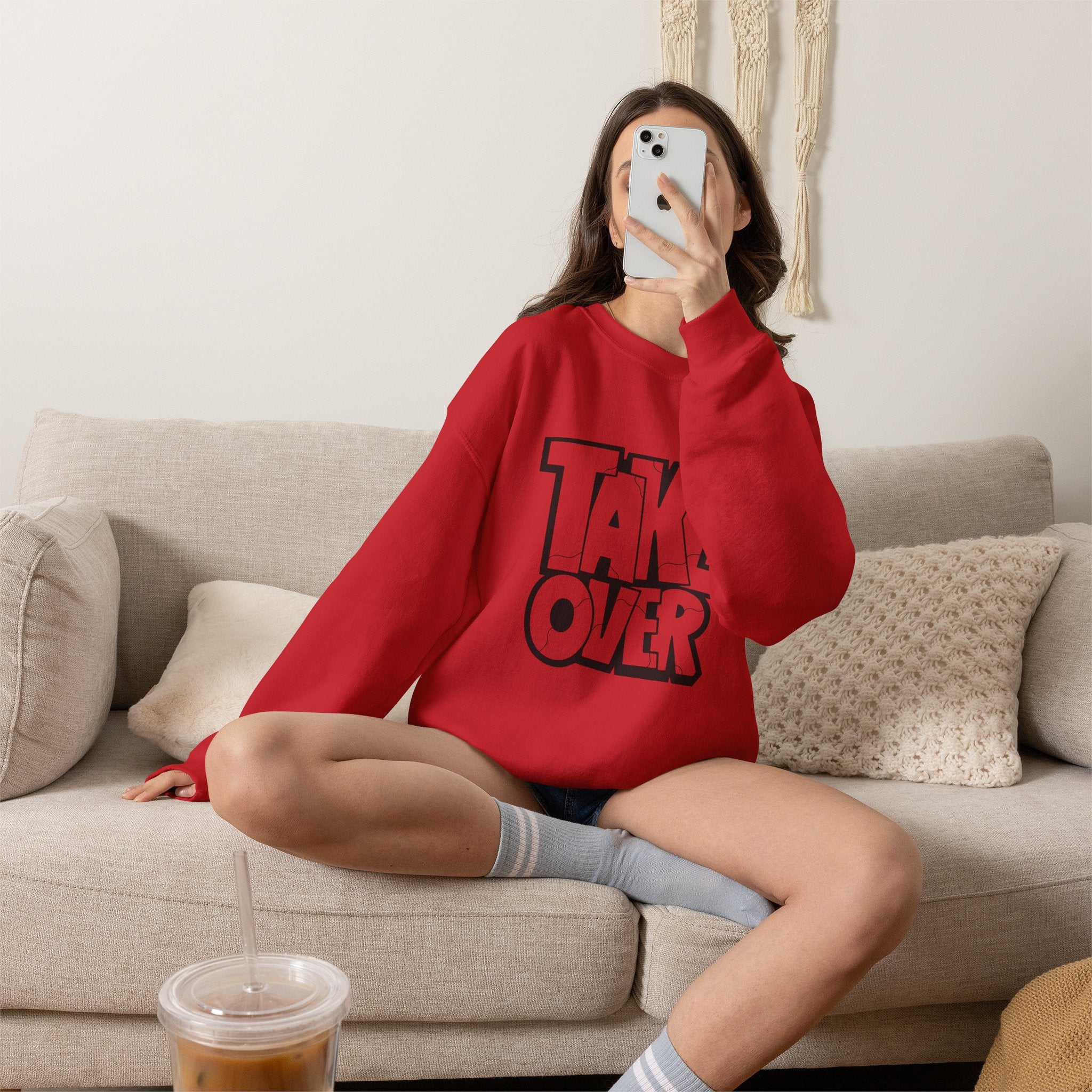 Take Over Crewneck Sweatshirt — Bold Streetwear Graphic Pullover