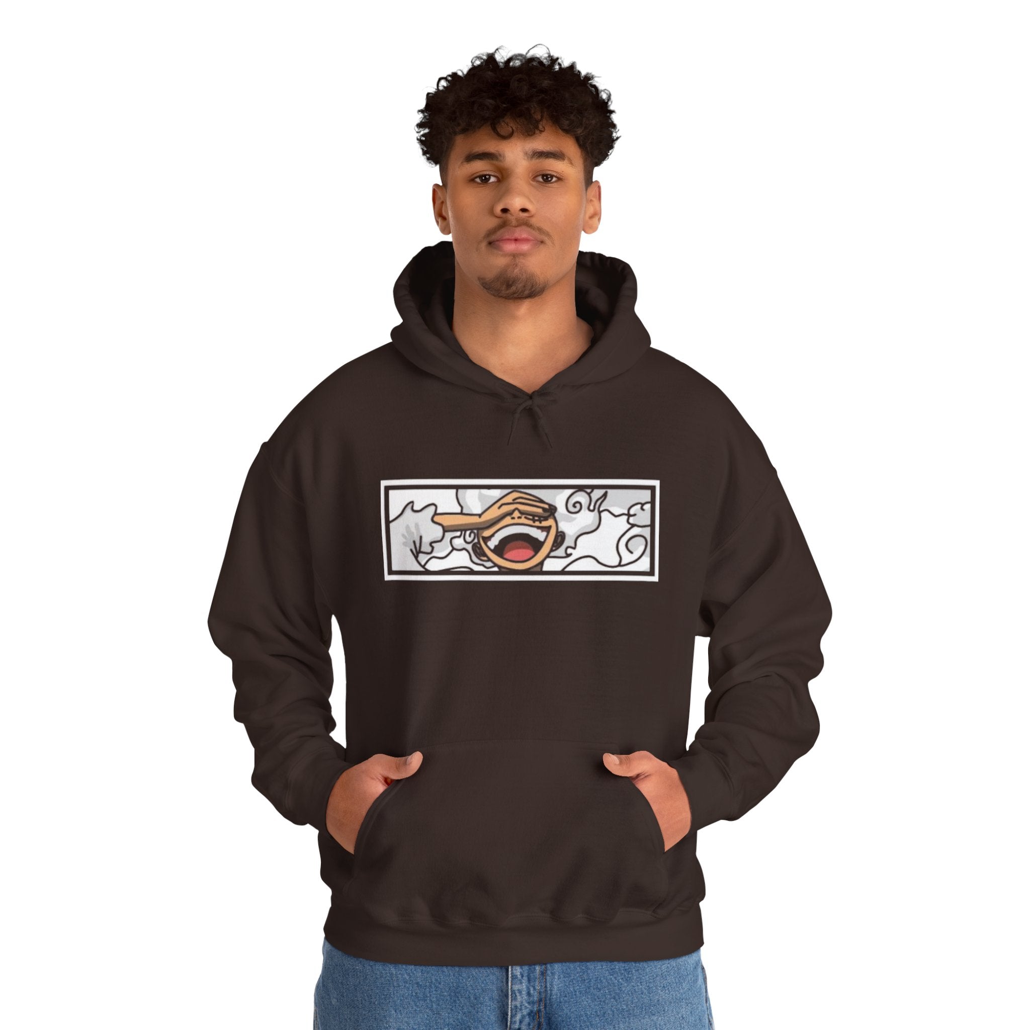 Laughing Mouth Graphic Hoodie — Anime Smile Streetwear Hoodie