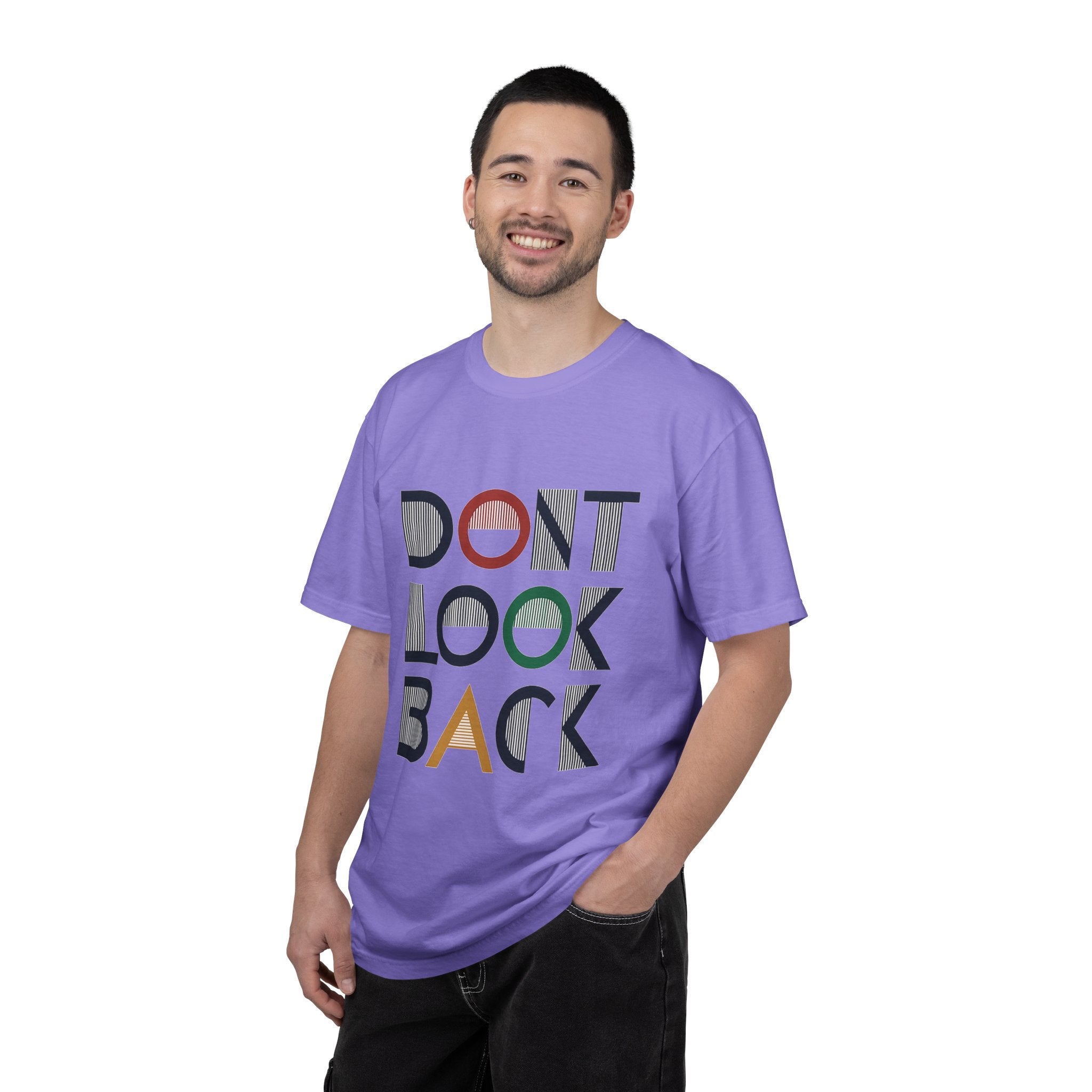 Don't Look Back T-Shirt — Retro Motivational Graphic Tee