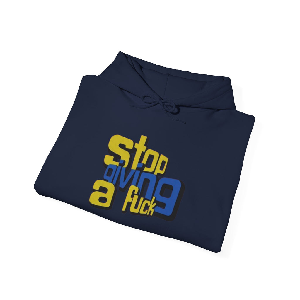 Hoodie — "Stop Giving a F*ck" Bold Retro Graphic Hoodie