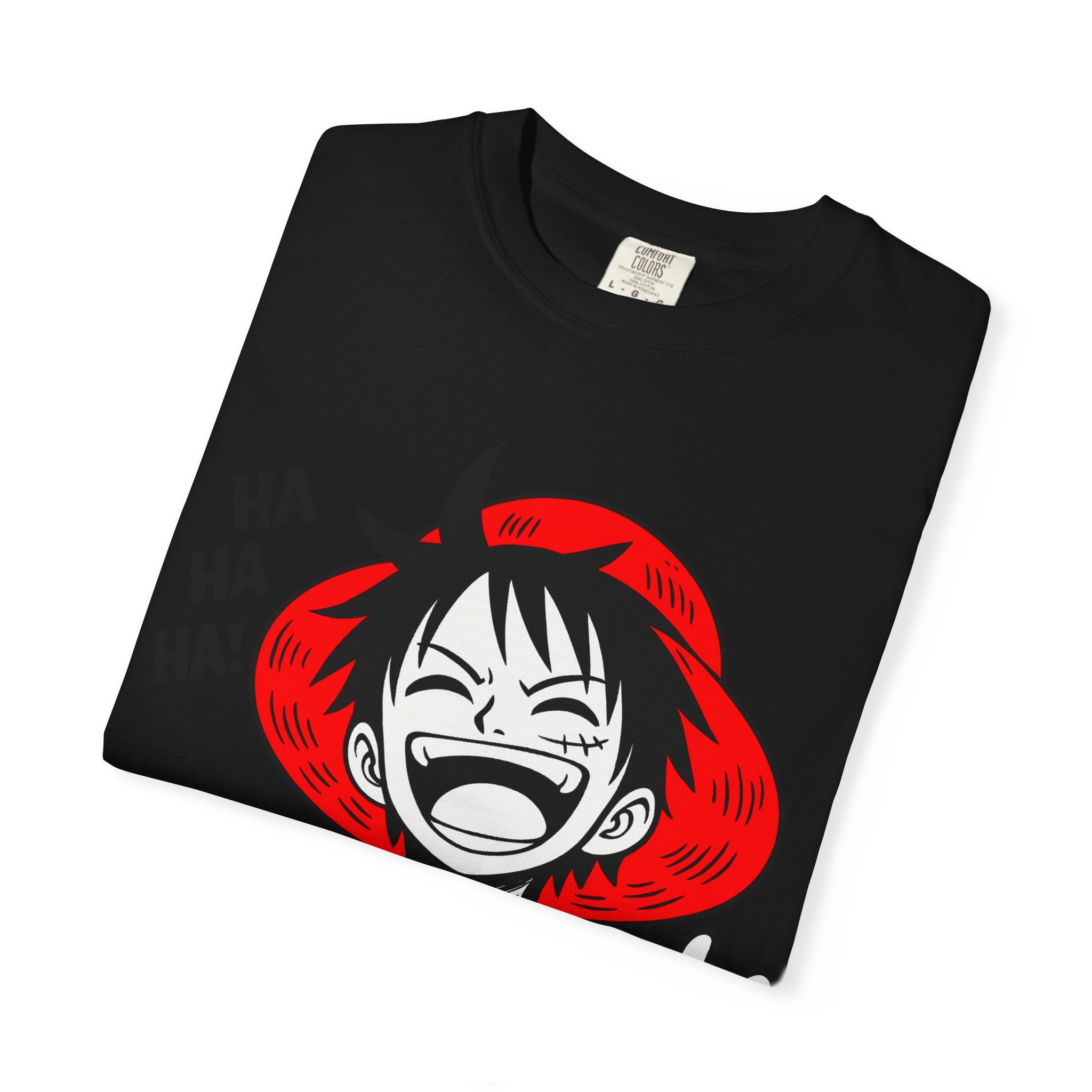 Anime Luffy Laughing Graphic T-shirt - Monkey D. Luffy Peace Sign Tee