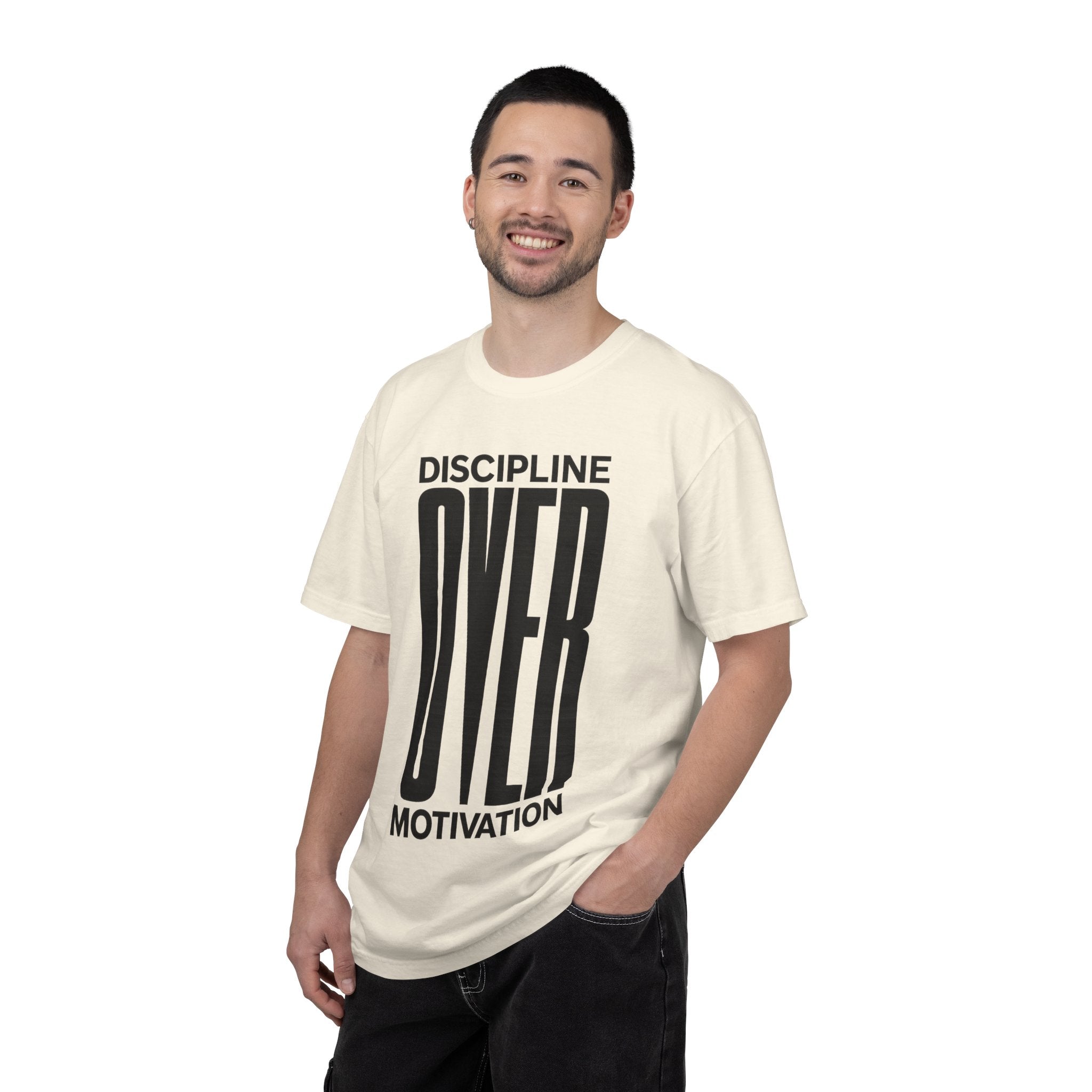 Discipline Over Motivation T-Shirt — Motivational Fitness Tee