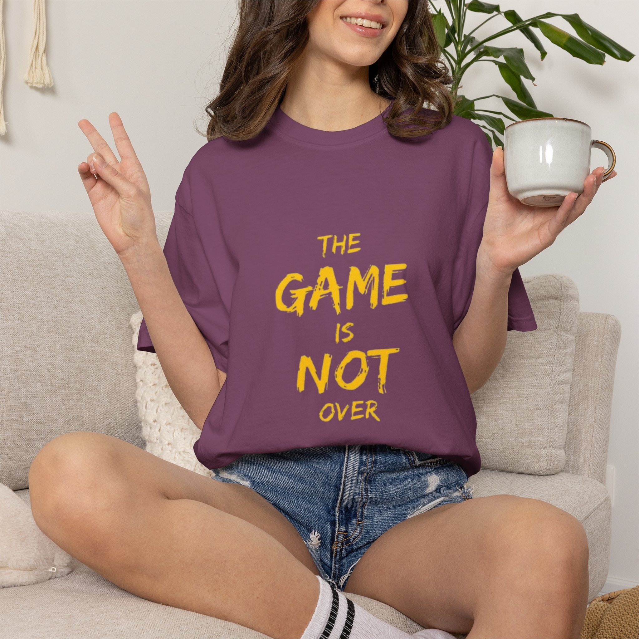 T-Shirt — “The Game Is Not Over” Motivational Graphic Tee