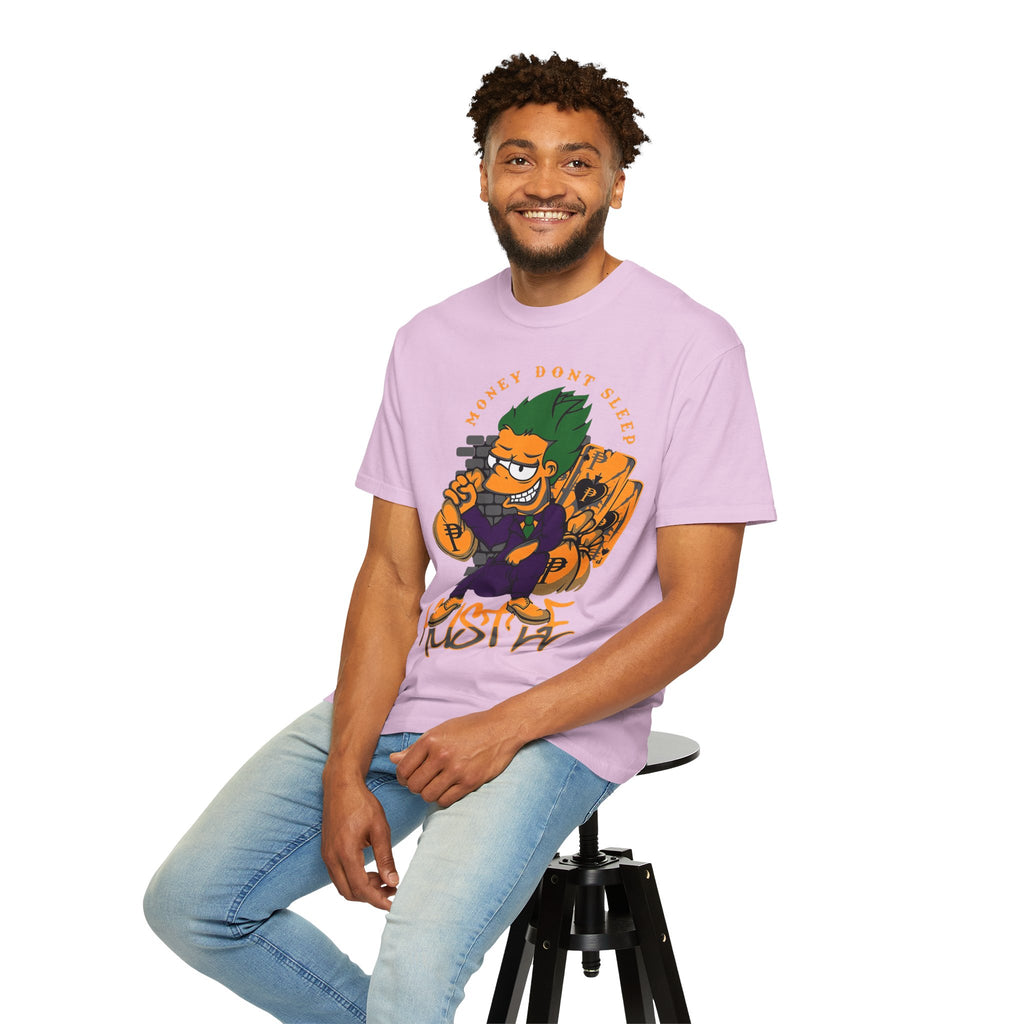 T-Shirt — 'Money Don’t Sleep' Cartoon Hustle Tee