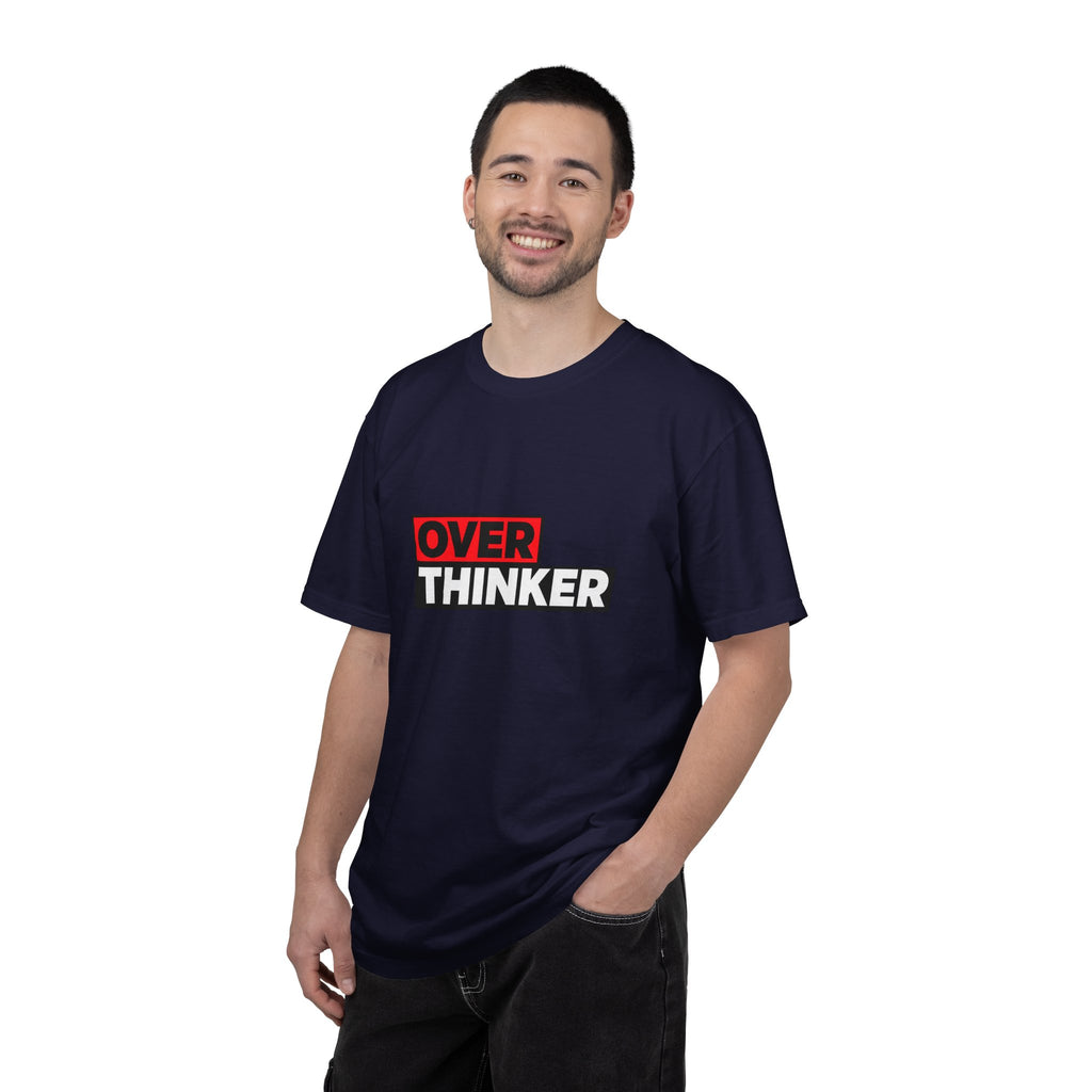 Overthinker Graphic T-Shirt — Bold Red & Black Text Tee