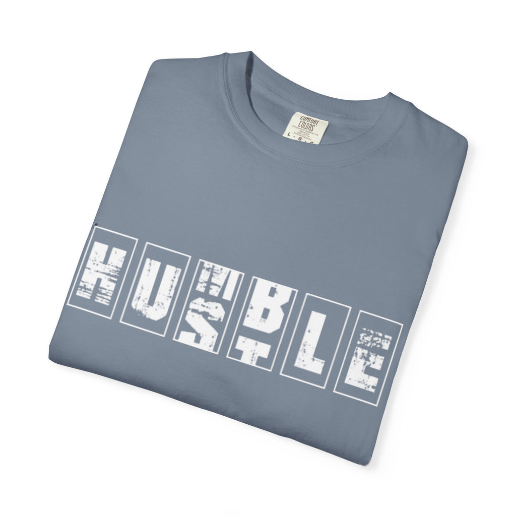 Hustle Block Letter T-Shirt — Vintage Graphic Tee with 'HUSTLE' Design