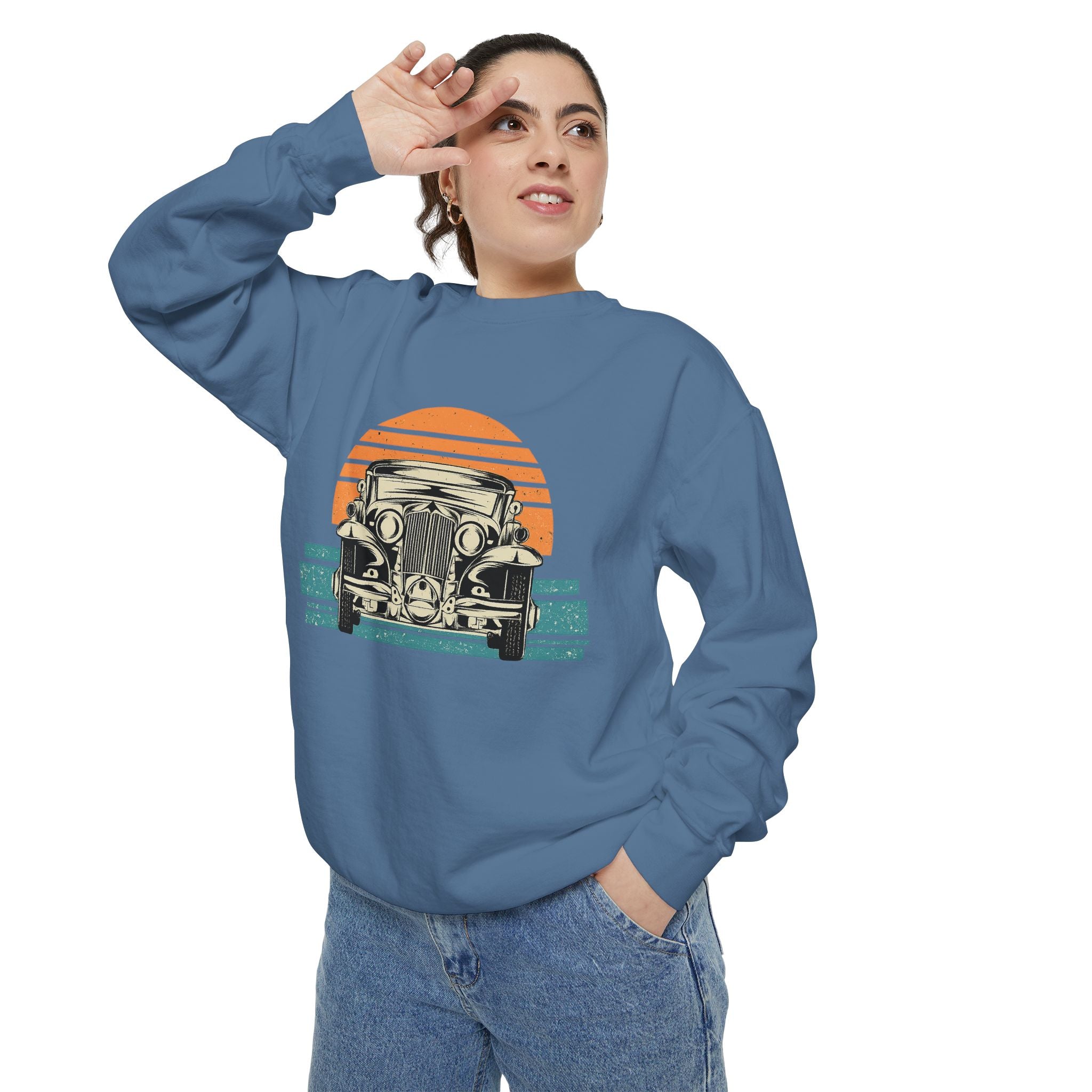 Vintage Car Sunset Sweatshirt