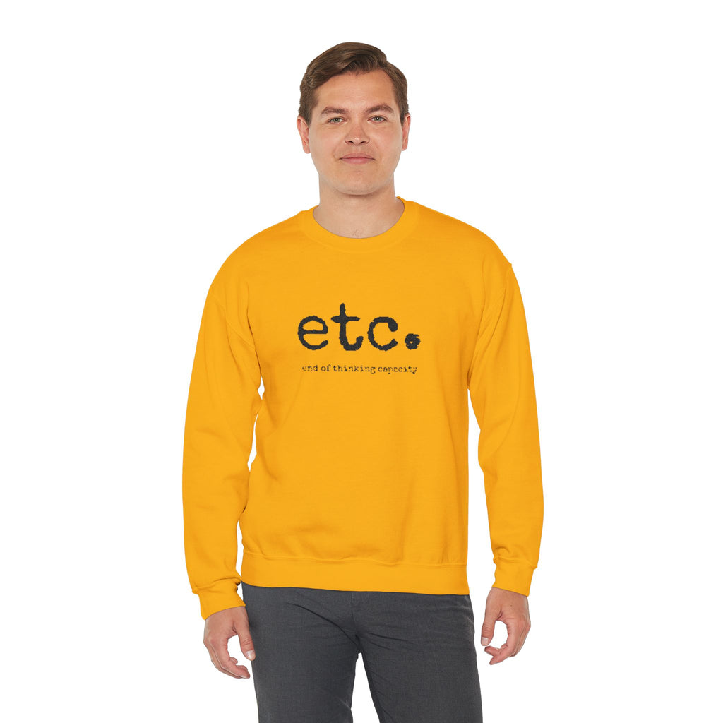 Crewneck Sweatshirt – Minimal 'etc.' Script Logo Casual Pullover