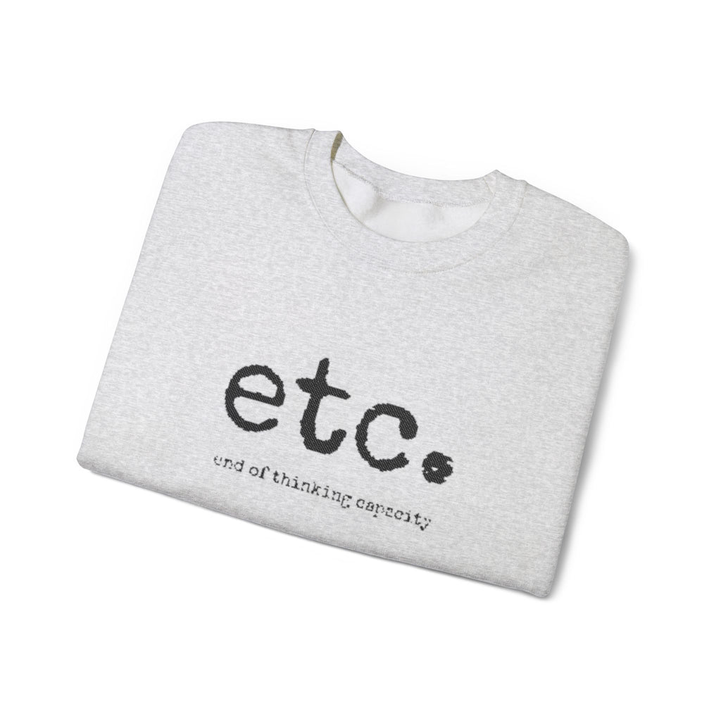 Crewneck Sweatshirt – Minimal 'etc.' Script Logo Casual Pullover