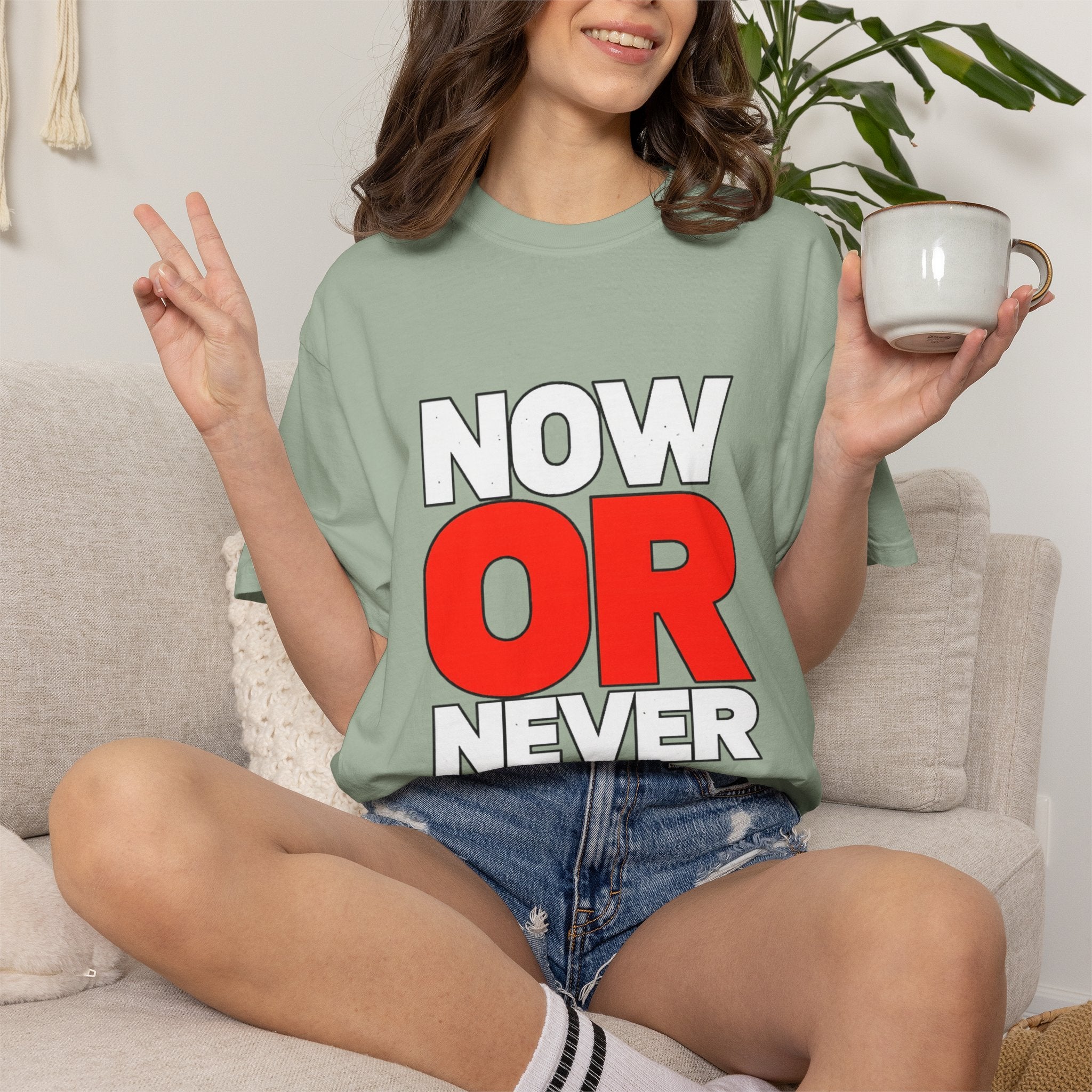 Now Or Never T-Shirt — Motivational Graphic Tee