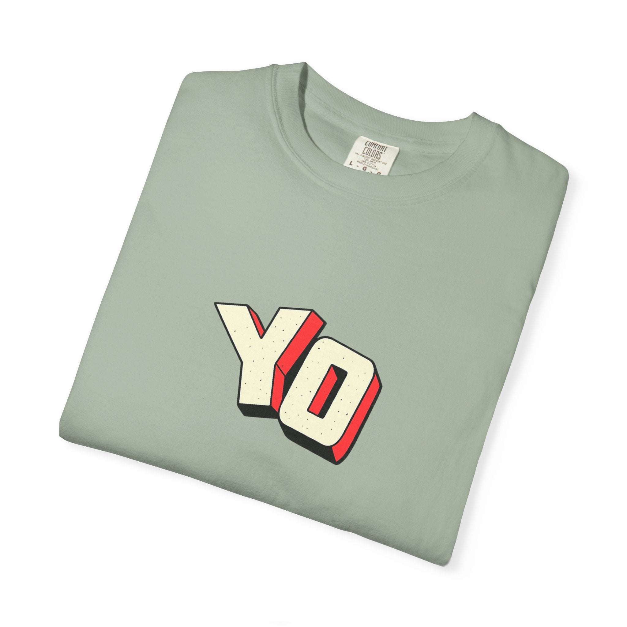 Yo Graphic T-Shirt — Retro 3D Lettering Tee