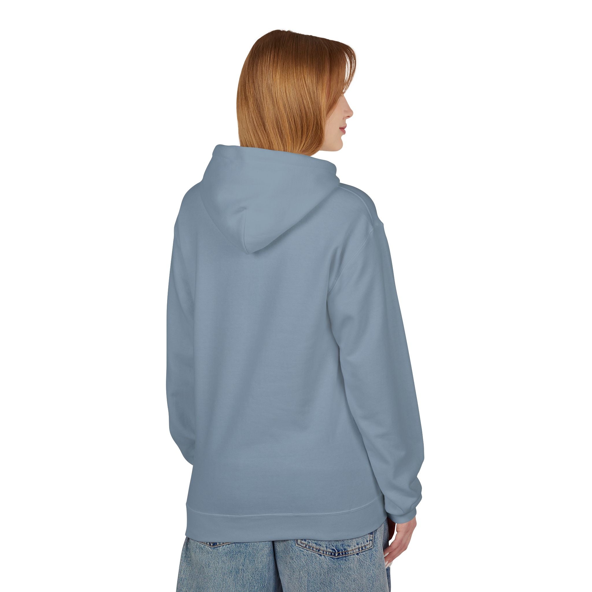 Never Typography Hoodie — Brown Casual Graphic Pullover