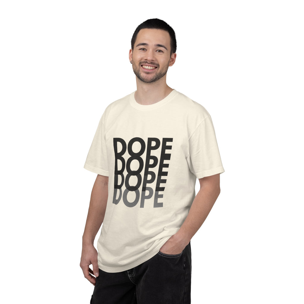 Dope Repeat Graphic T-Shirt — Retro Stacked Typography Tee