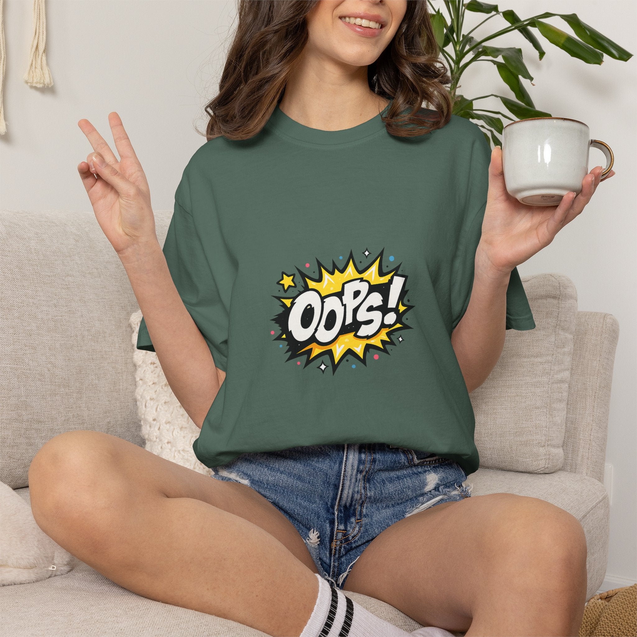Oops! Comic Graphic T-Shirt — Retro Pop Art Tee