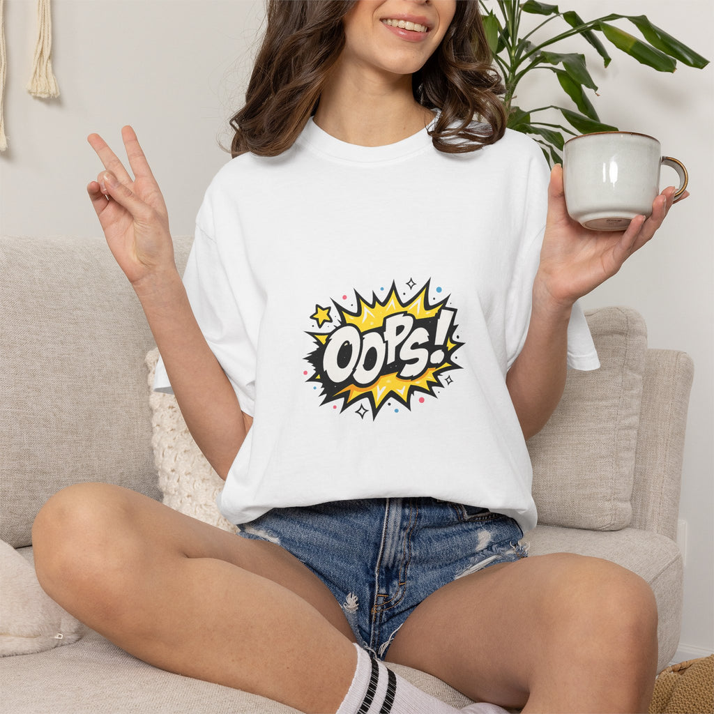Oops! Comic Graphic T-Shirt — Retro Pop Art Tee