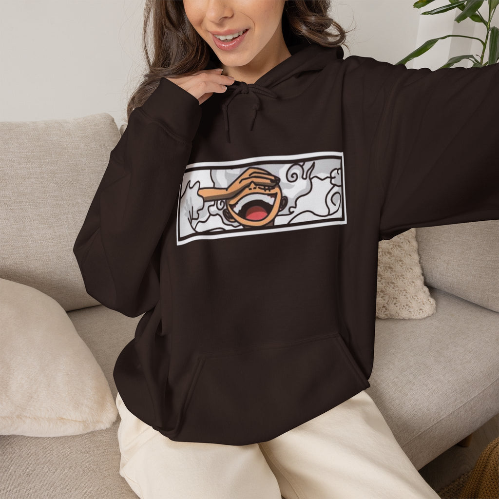 Laughing Mouth Graphic Hoodie — Anime Smile Streetwear Hoodie