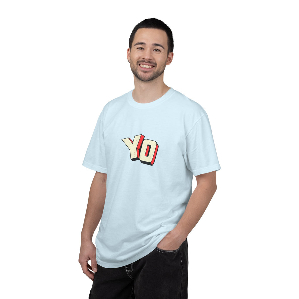 Yo Graphic T-Shirt — Retro 3D Lettering Tee