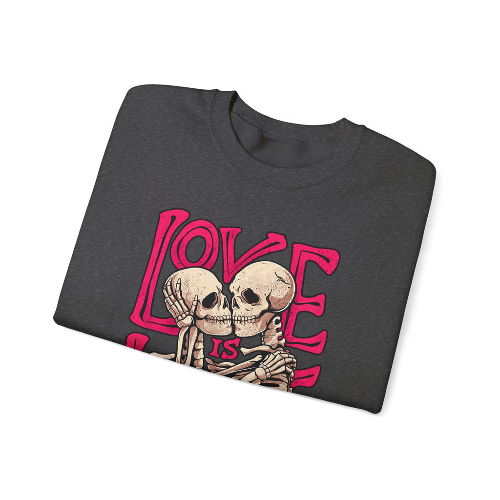 Skeleton Couple 'Love Is Love' Crewneck Sweatshirt
