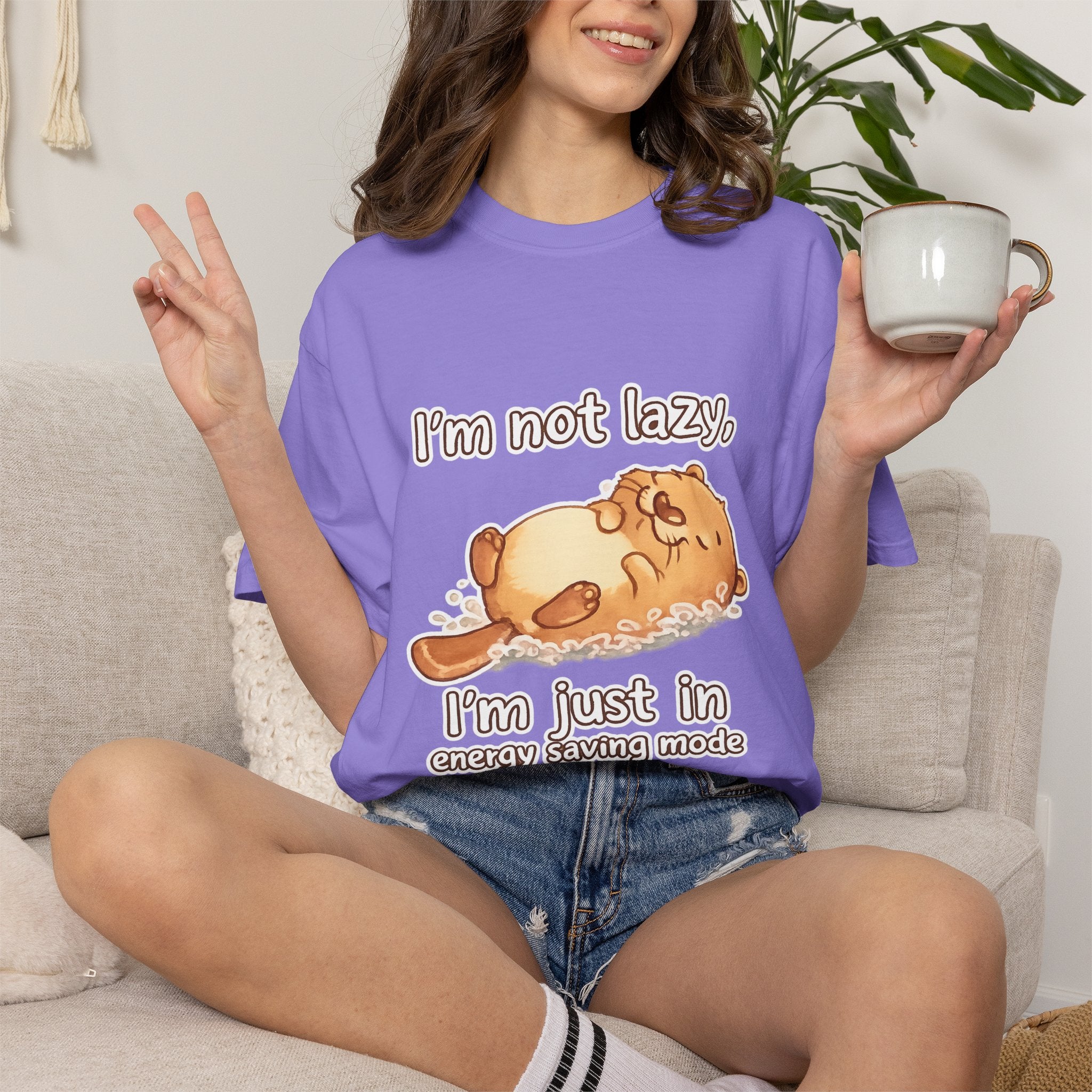 Funny 'I'm Not Lazy, I'm in Energy Saving Mode' T-Shirt