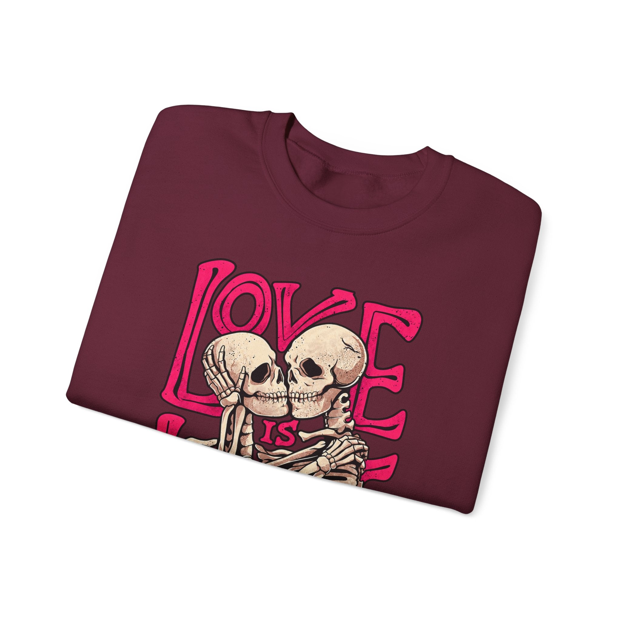 Skeleton Couple 'Love Is Love' Crewneck Sweatshirt