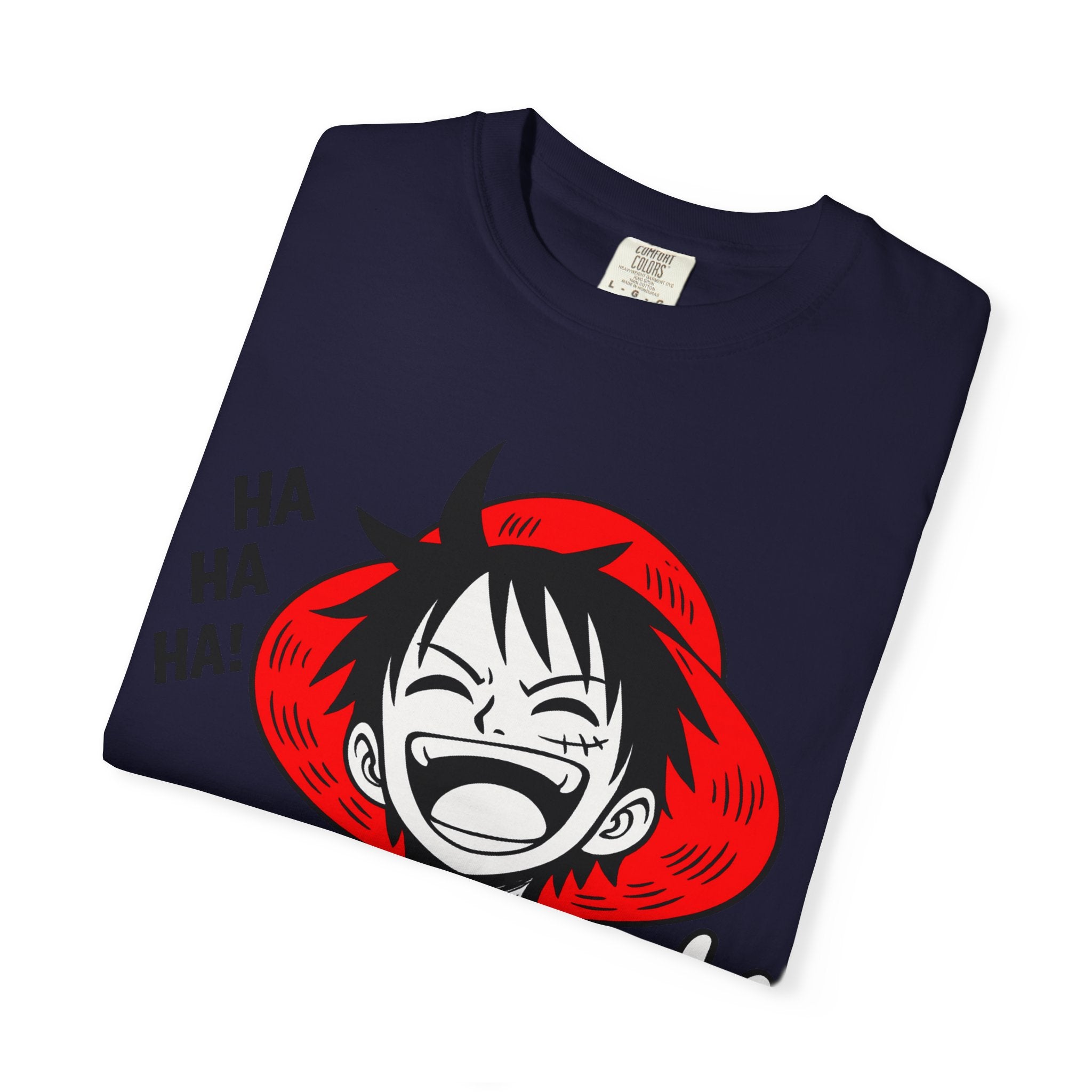 Anime Luffy Laughing Graphic T-shirt - Monkey D. Luffy Peace Sign Tee