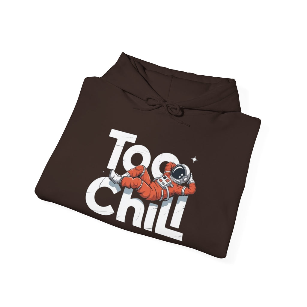 Too Chill Astronaut Hoodie — Retro Space Graphic Pullover