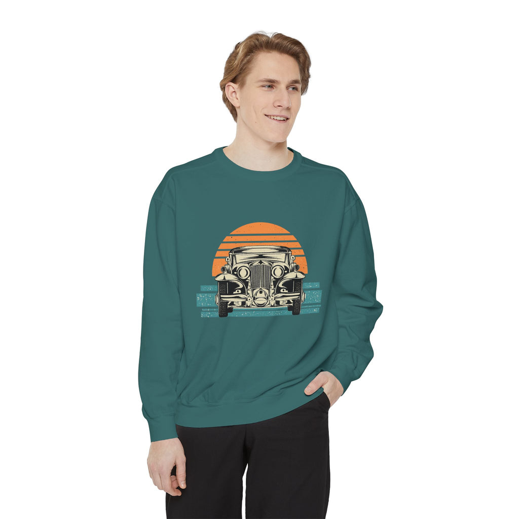 Vintage Car Sunset Sweatshirt