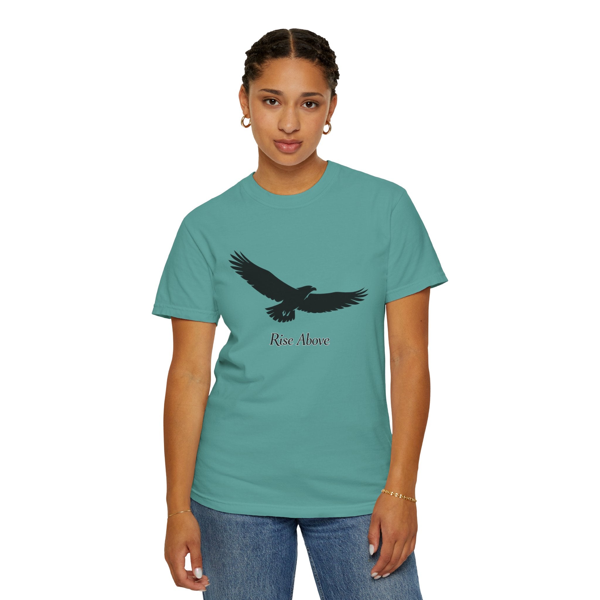 Rise Above Eagle T-Shirt — Inspirational Eagle Graphic Tee
