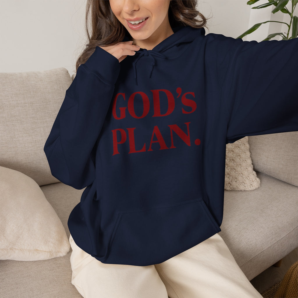 God's Plan Hoodie — Faith-Inspired White Pullover