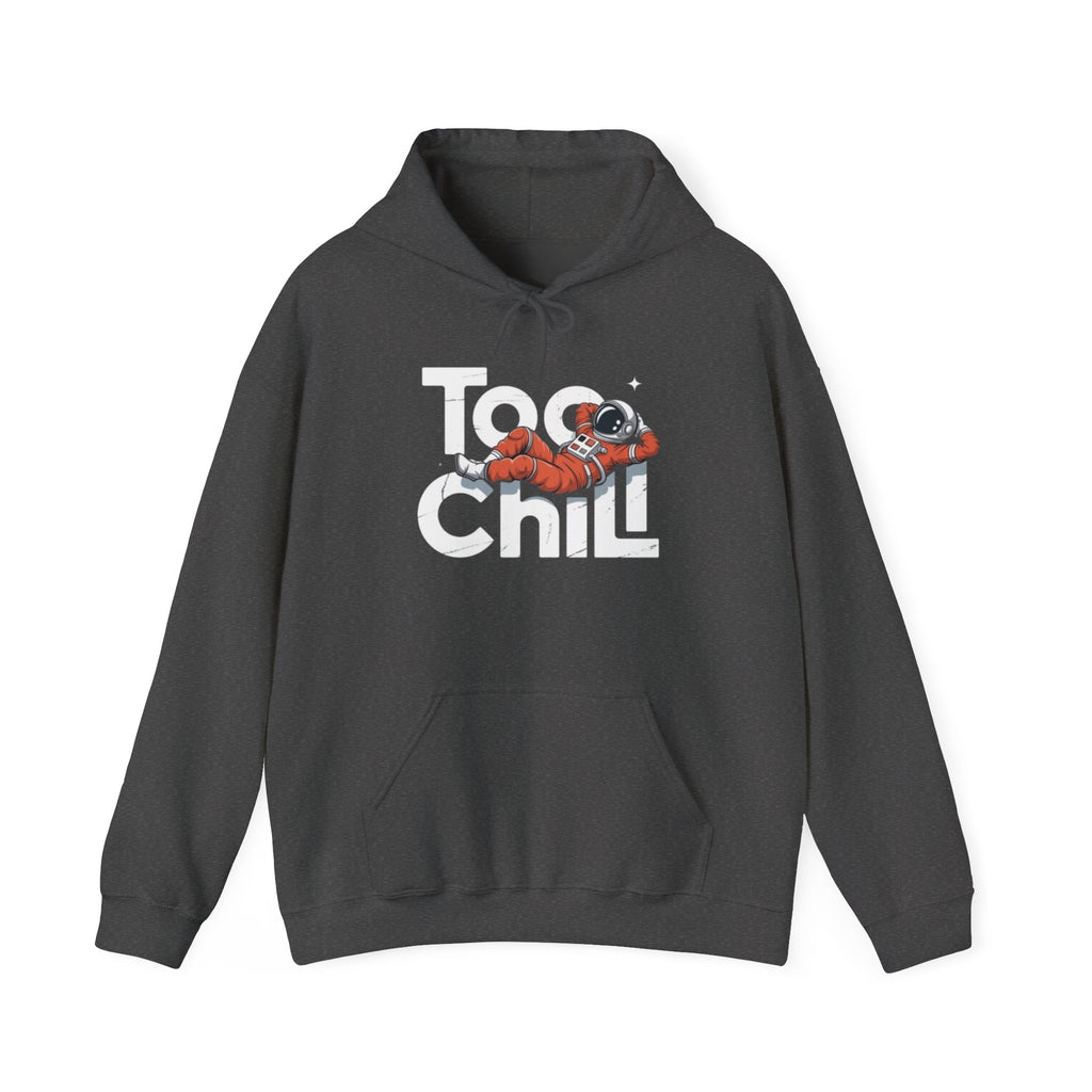 Too Chill Astronaut Hoodie — Retro Space Graphic Pullover