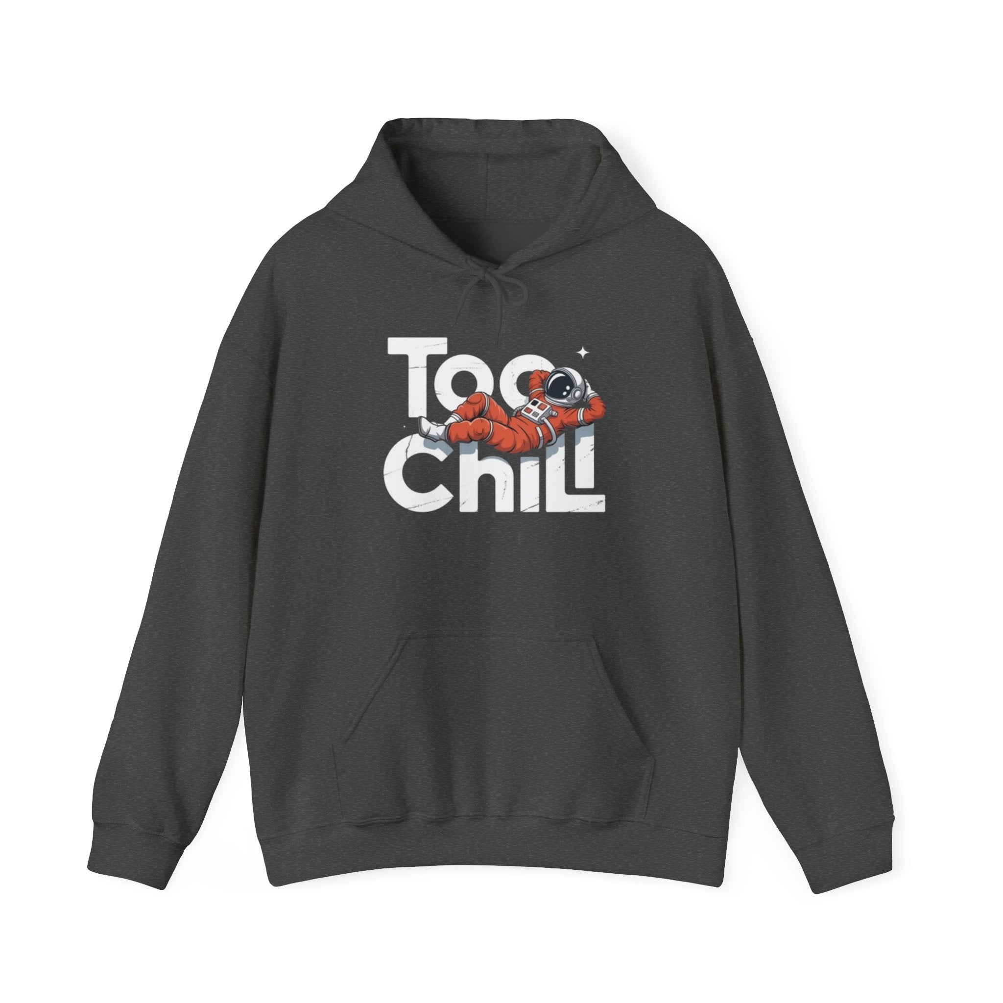 Too Chill Astronaut Hoodie — Retro Space Graphic Pullover