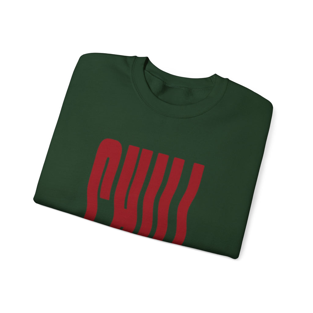 Chill Distorted Text Crewneck Sweatshirt