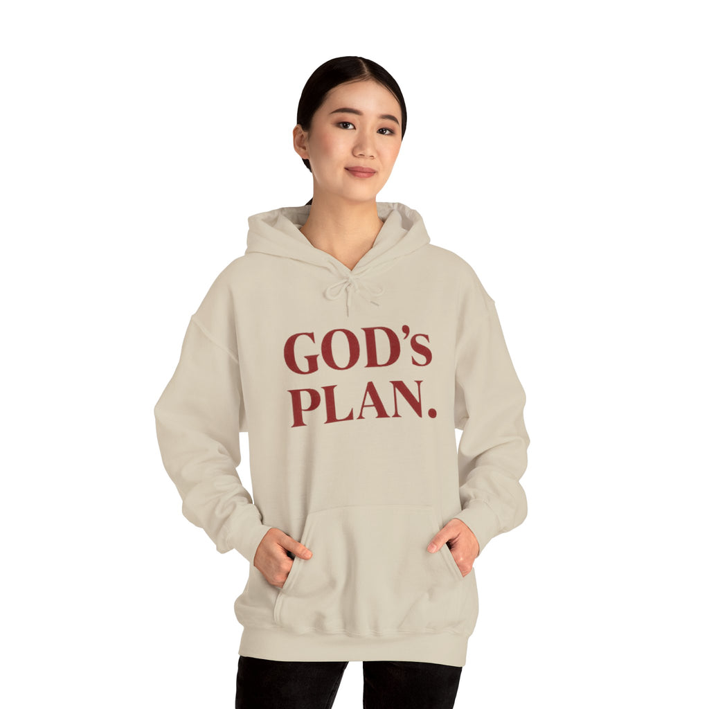 God's Plan Hoodie — Faith-Inspired White Pullover
