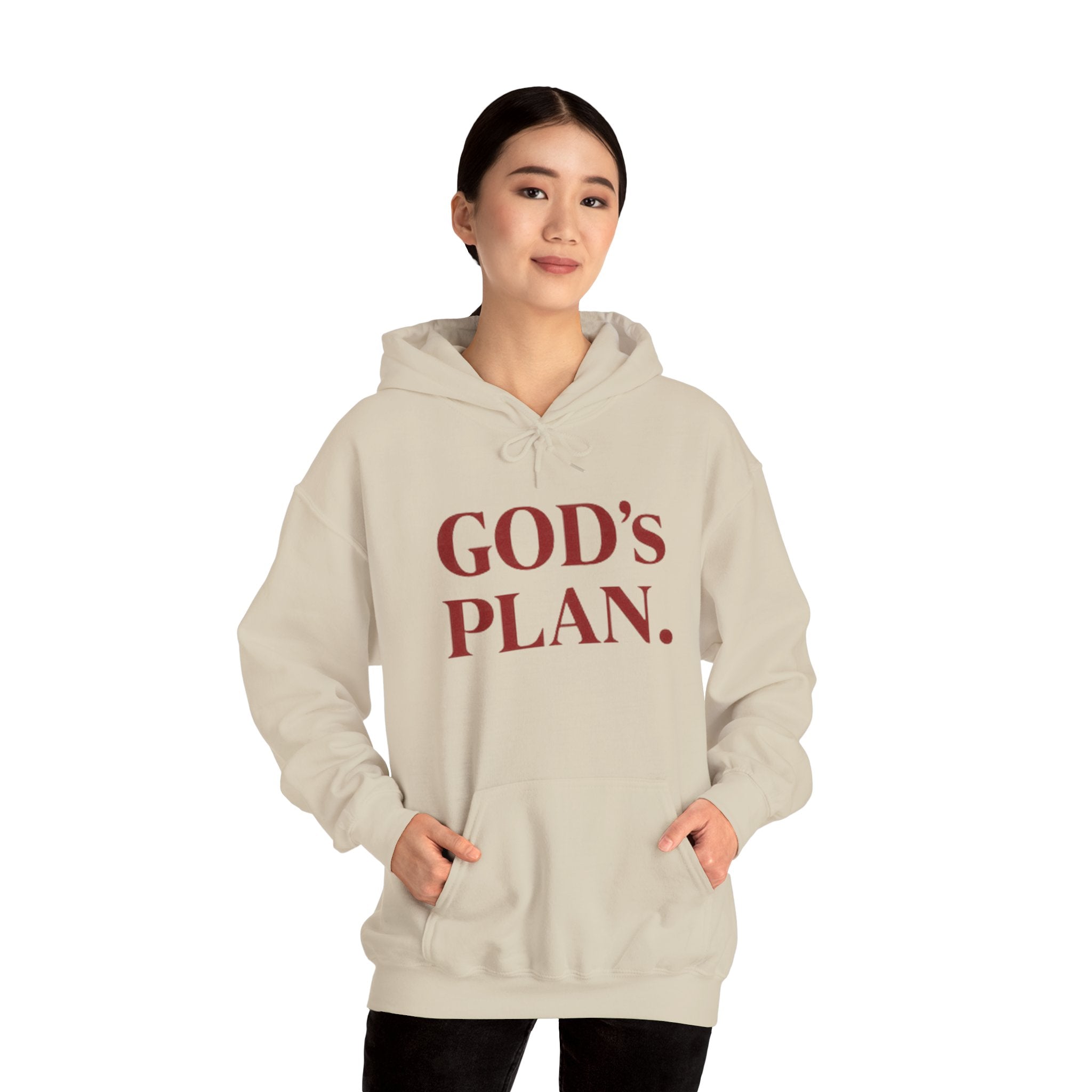 God's Plan Hoodie — Faith-Inspired White Pullover