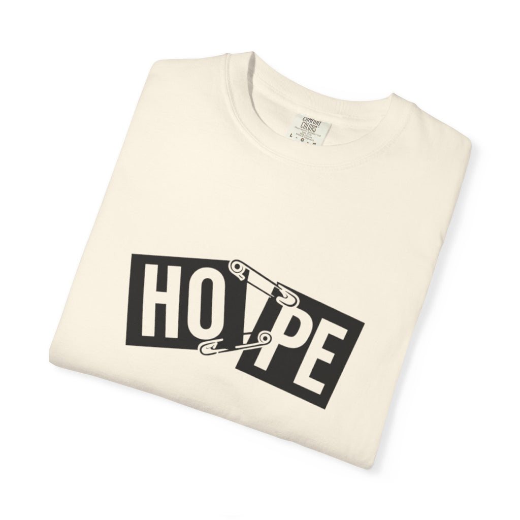 Hope Safety Pin T-Shirt — Graphic 'HOPE' Design