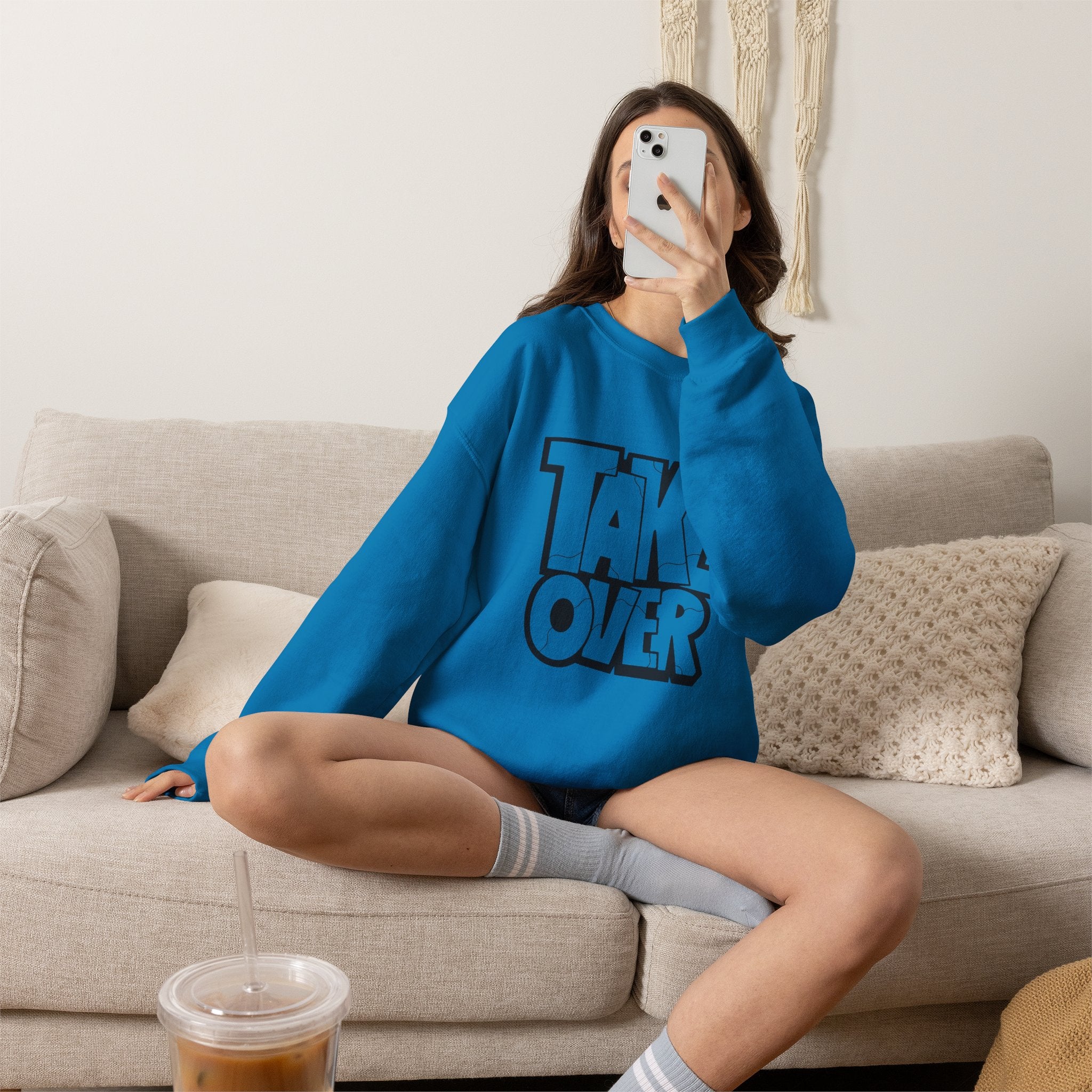 Take Over Crewneck Sweatshirt — Bold Streetwear Graphic Pullover