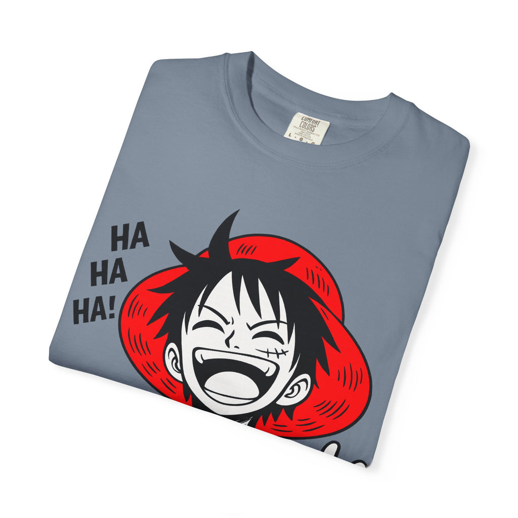 Anime Luffy Laughing Graphic T-shirt - Monkey D. Luffy Peace Sign Tee